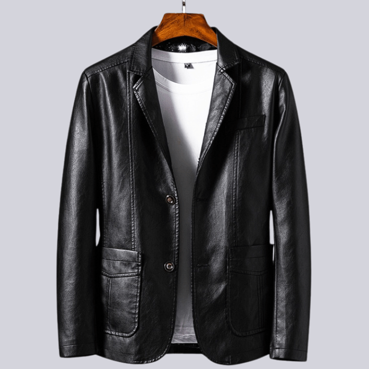 Velworn Men’s Vegan Leather Jacket – Casual Regular Fit