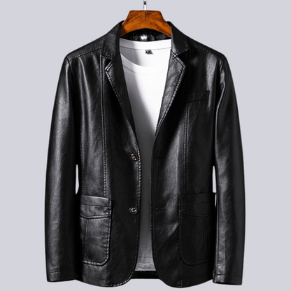 Velworn Men’s Vegan Leather Jacket – Casual Regular Fit