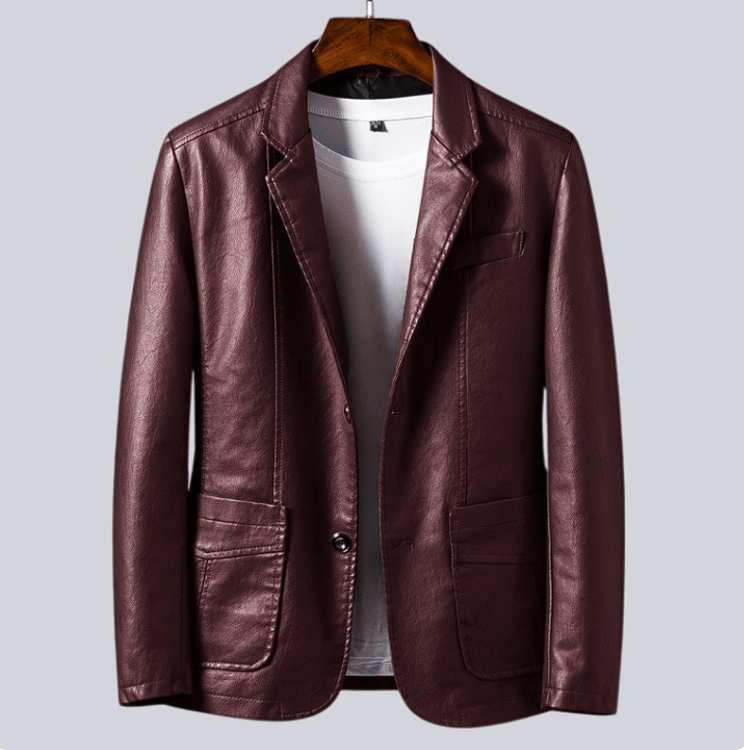 Velworn Men’s Vegan Leather Jacket – Casual Regular Fit