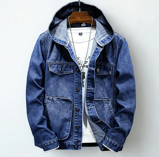 Velworn Dark Blue Denim Jacket – Casual Regular Fit
